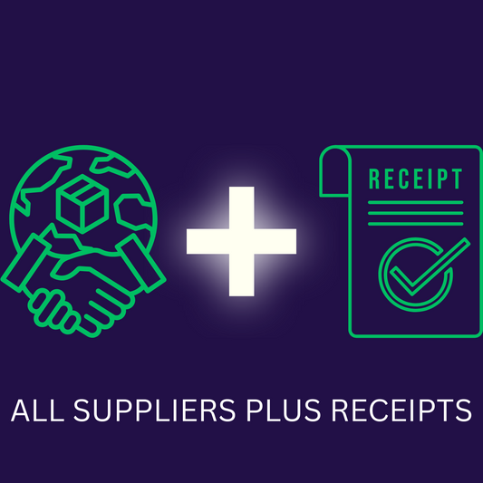 ALL SUPPLIERS + RECEIPTS